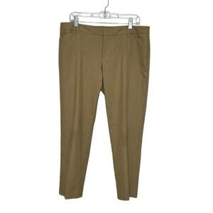 Gap Slim Cropped Khaki Brown Herringbone Pants Size 12